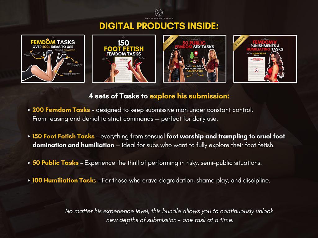 Ultimate Femdom Bundle - 6 Physical Female-led Products.
