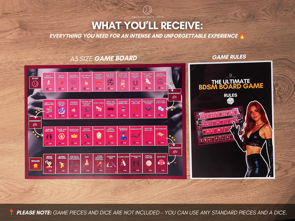 BDSM Board Sex Game for Couples - Physical Version.