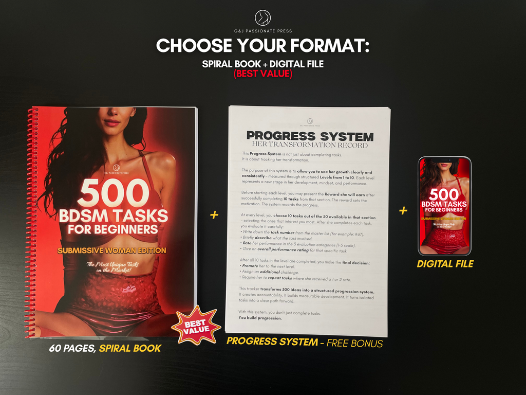 500 BDSM Tasks for Beginners - Book with Sex Challenges.