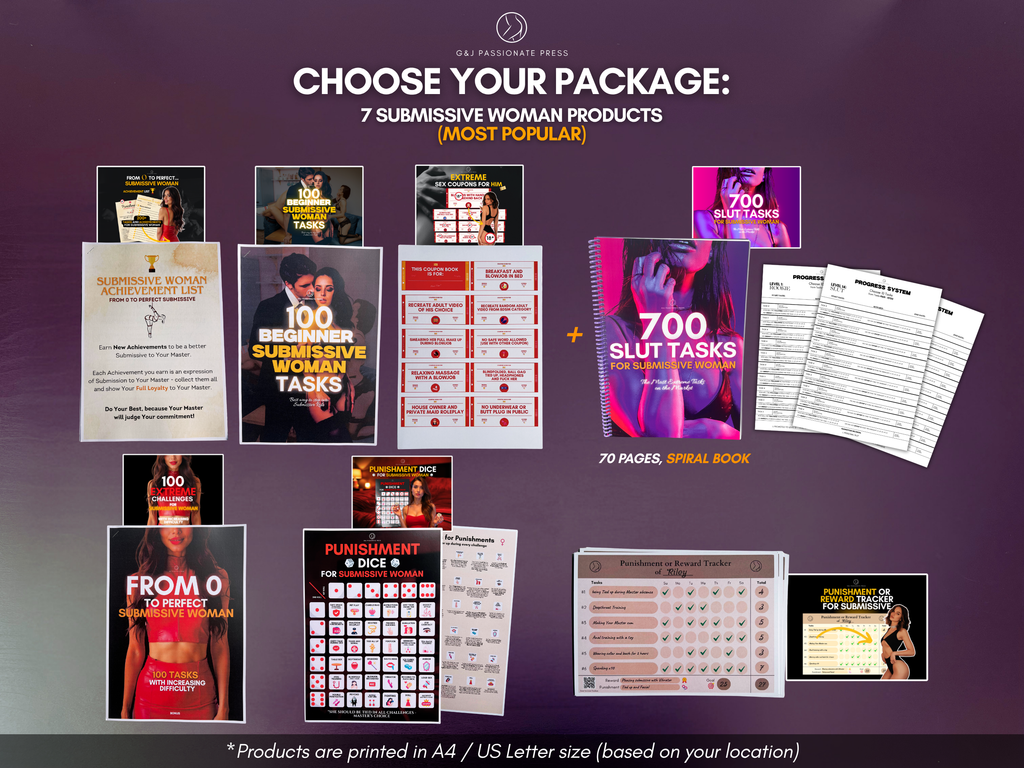 Ultimate Submissive Woman Bundle - 7 Physical Products.