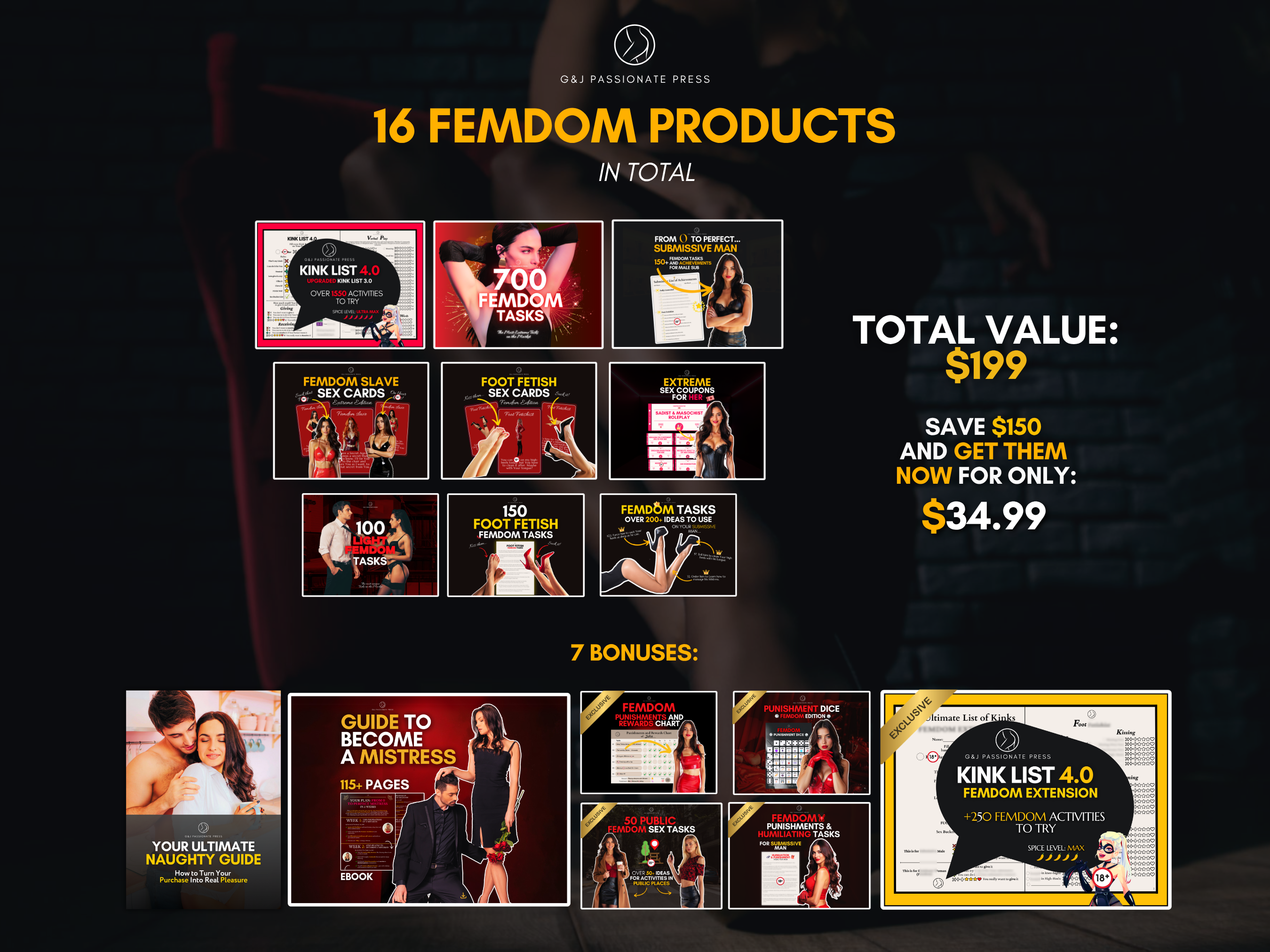 Ultimate Femdom Bundle - 9 Sex Games for Sub Man.