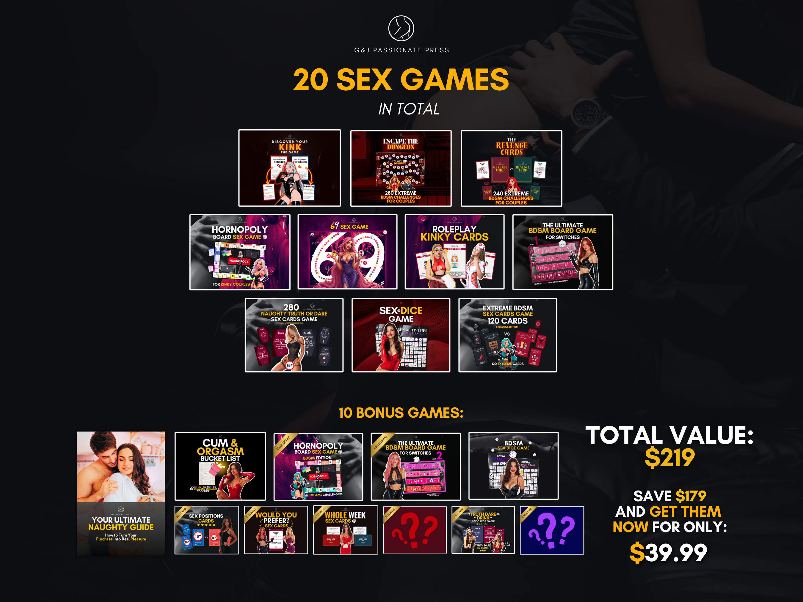 Ultimate Sex Games Bundle - 20 Sex Games for Couples.