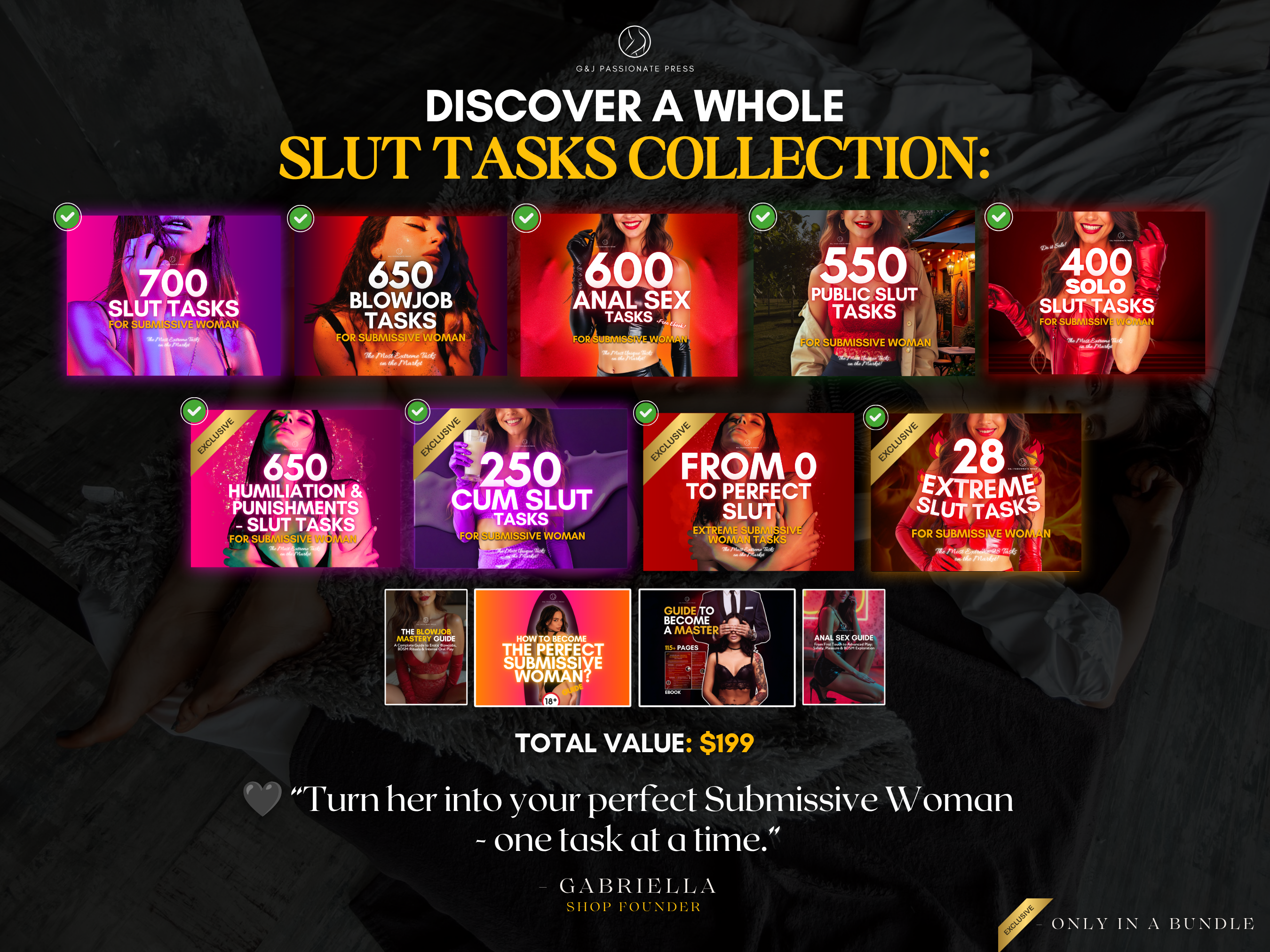 3800 Sex Tasks for Submissive Woman - Ultimate Collection.