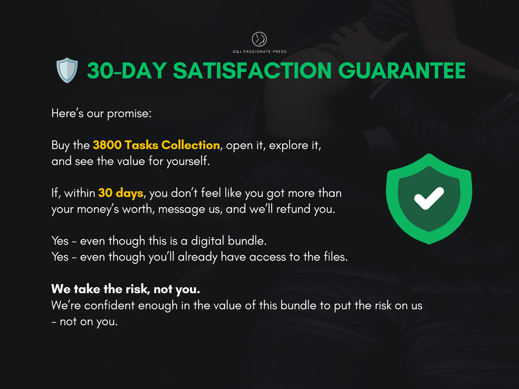 3800 Sex Tasks for Submissive Woman - Ultimate Collection.