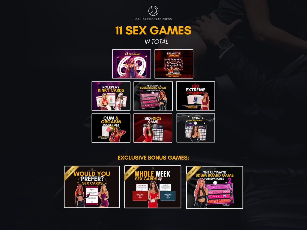 Ultimate Sex Games Bundle - 11 Physical Sex Games for Couples.