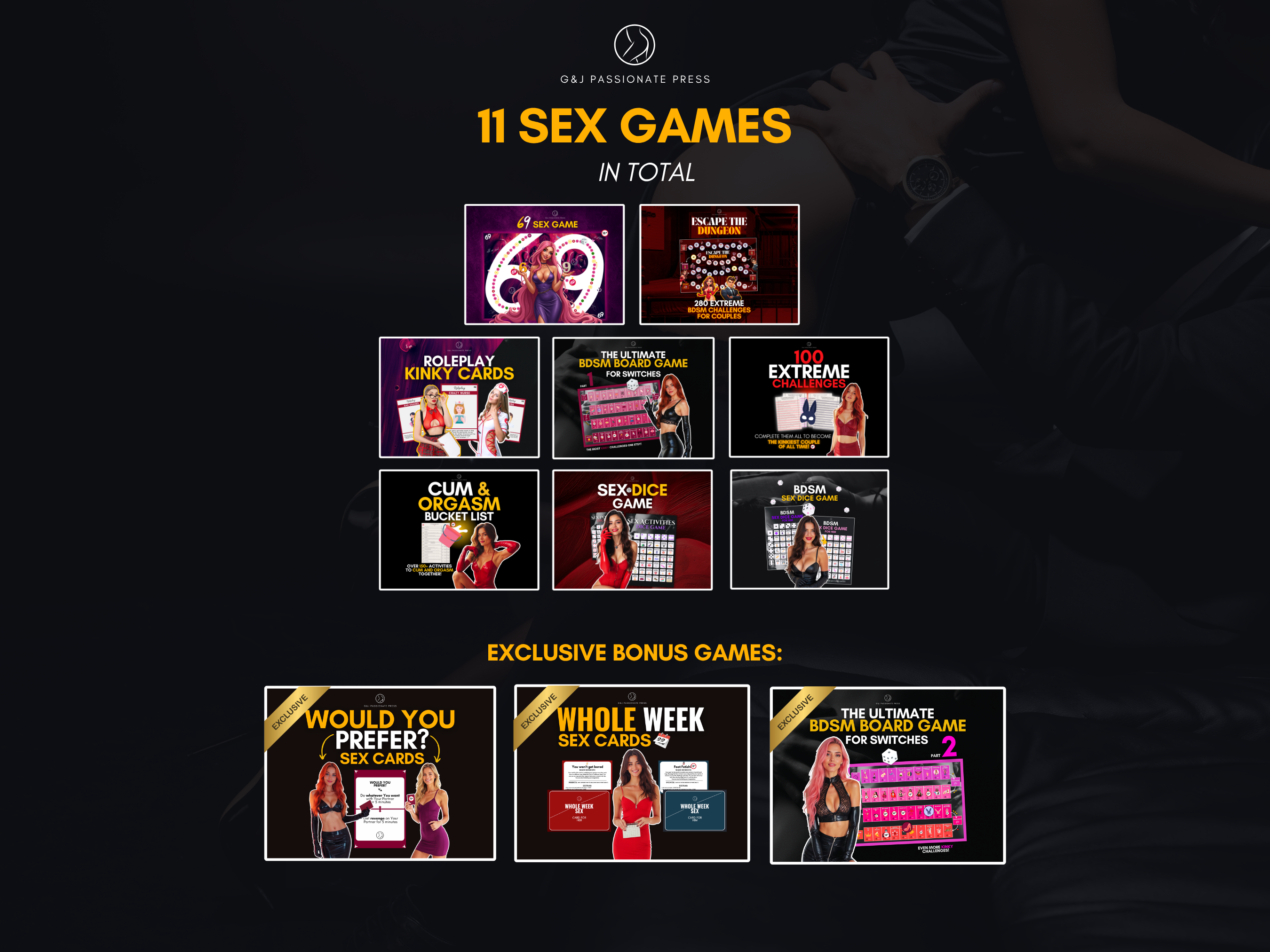 Ultimate Sex Games Bundle - 11 Physical Sex Games for Couples.