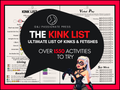 The Kink List by G&J Passionate Press showing over 1550 kinks, fetishes, and sex activities to try