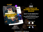 100 Beginner Submissive Woman Tasks product overview showing 23 pages of printable tasks