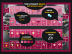Ultimate BDSM board game board preview showing timers, punishment fields, BDSM stages, and unique activity spaces