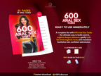 600 Anal Sex Tasks product overview showing 61+ pages of printable anal sex tasks for submissive women and open-minded couples