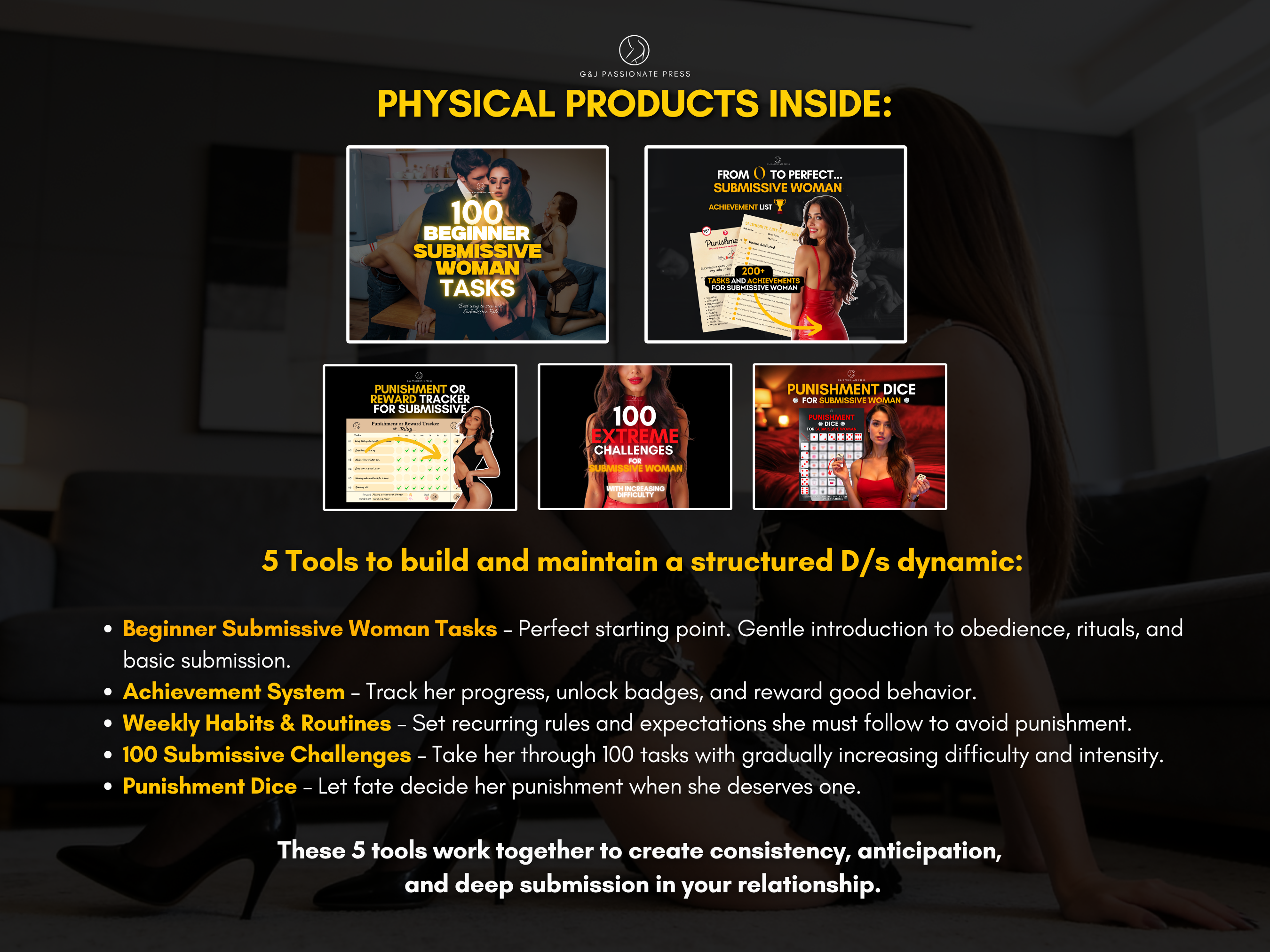 Ultimate Submissive Woman Bundle - 7 Physical Products.