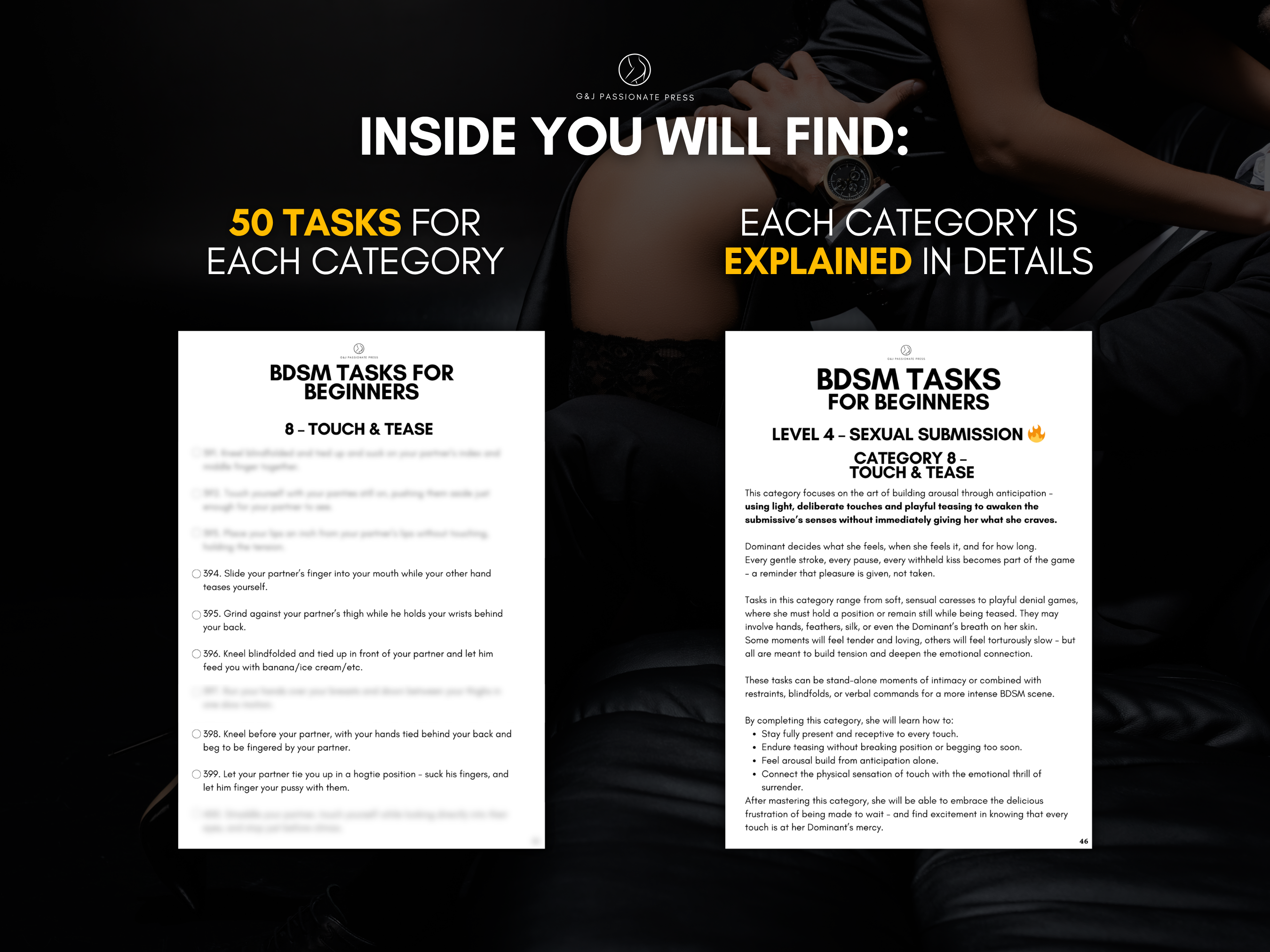 500 BDSM Tasks for Beginners - Book with Sex Challenges.