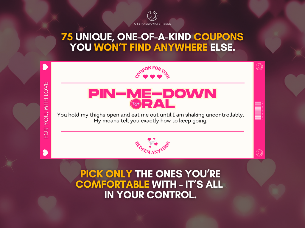 Large coupon preview for an intimate fantasy position reward, promoting 75 unique one-of-a-kind coupons for her
