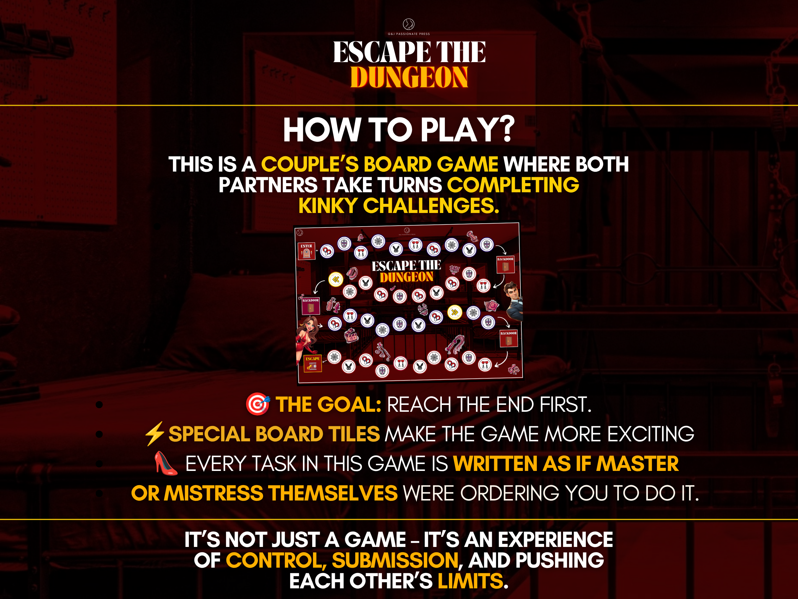 Escape the DUNGEON - Physical BDSM Board Game.