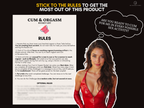 Cum and Orgasm Bucket List rules preview explaining how to complete challenges, track progress, and use optional rules