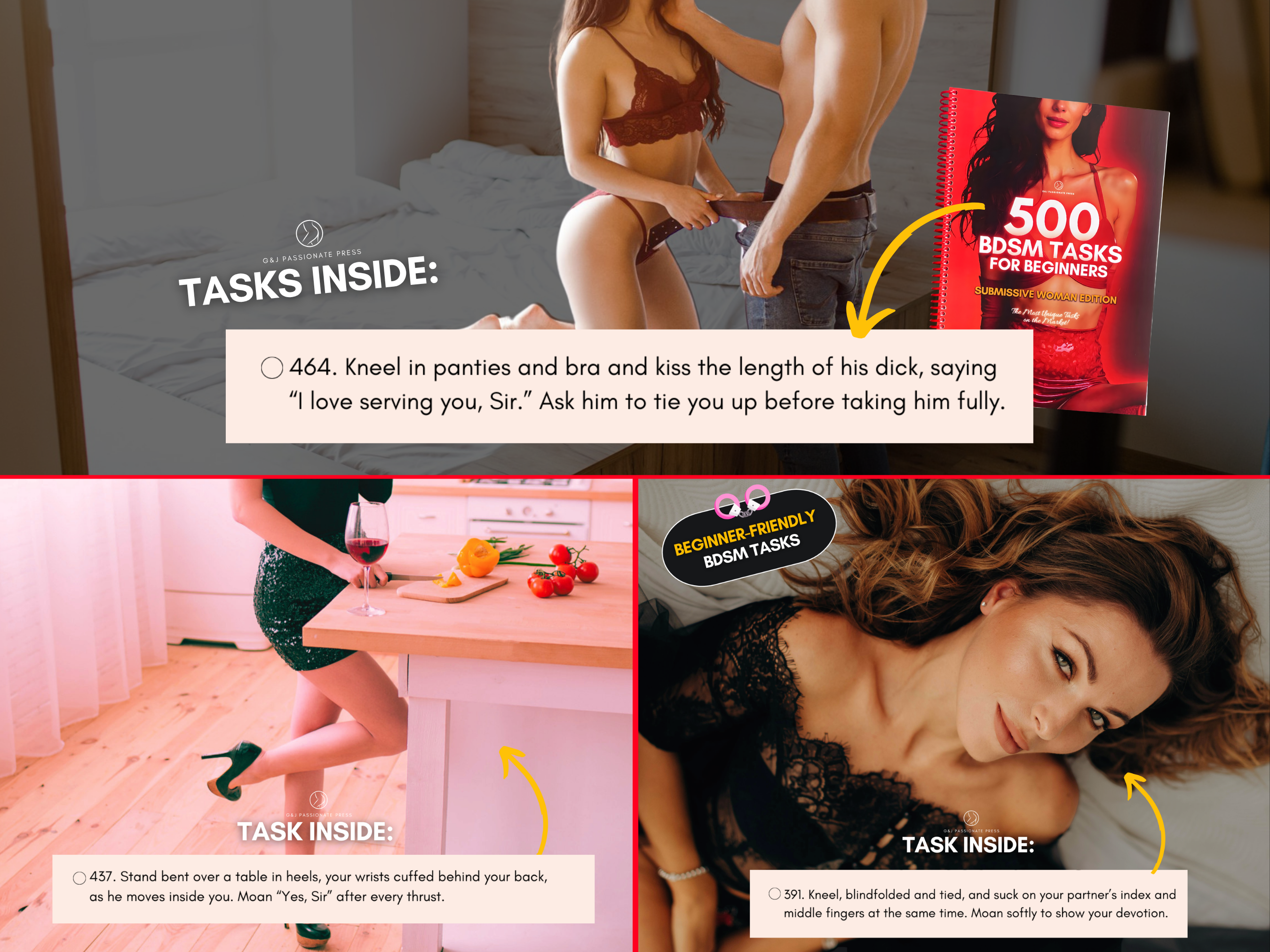 3 in 1 Sex Tasks Books for Couples - Physical Bundle