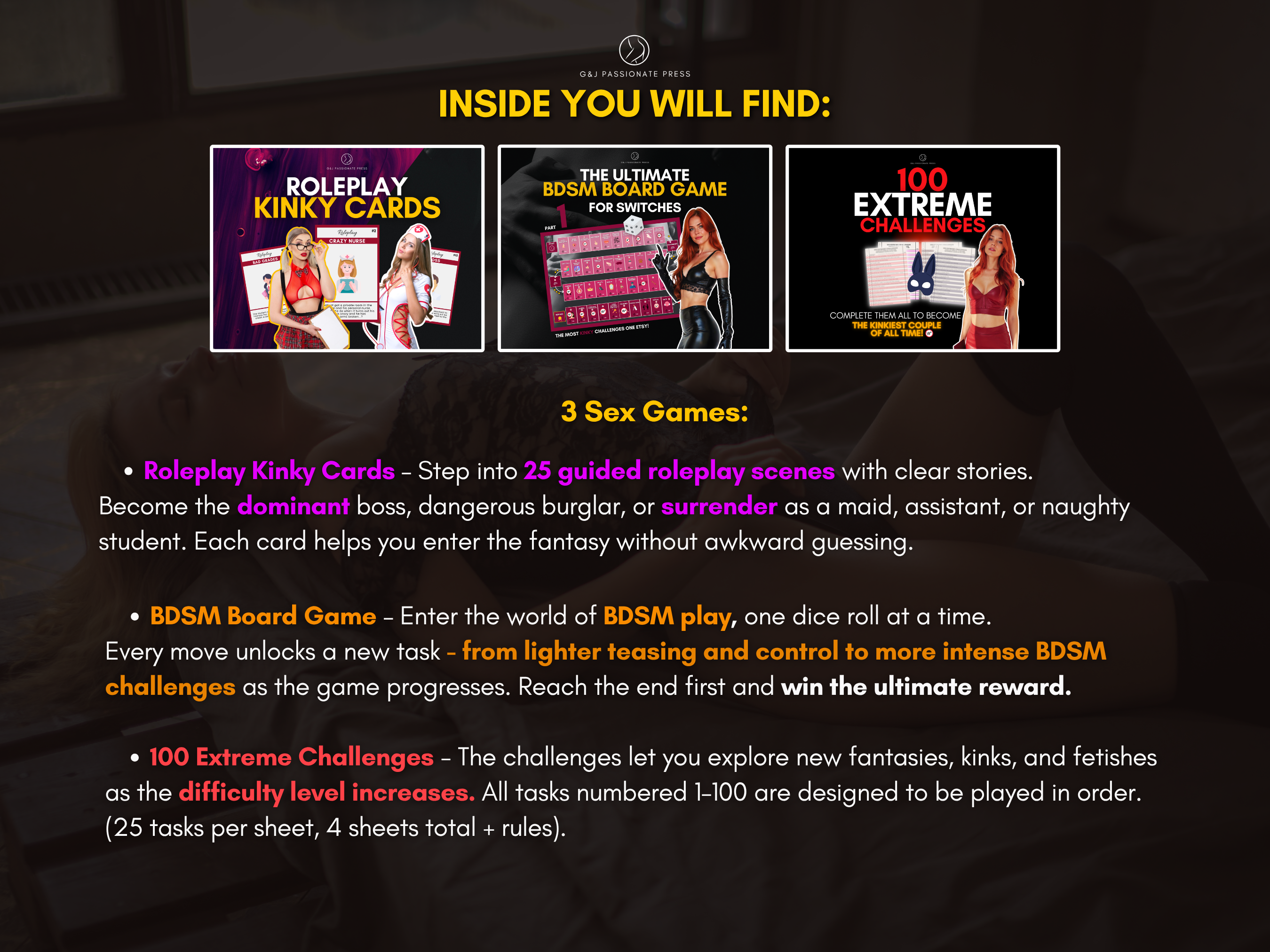 Ultimate Sex Games Bundle - 11 Physical Sex Games for Couples.