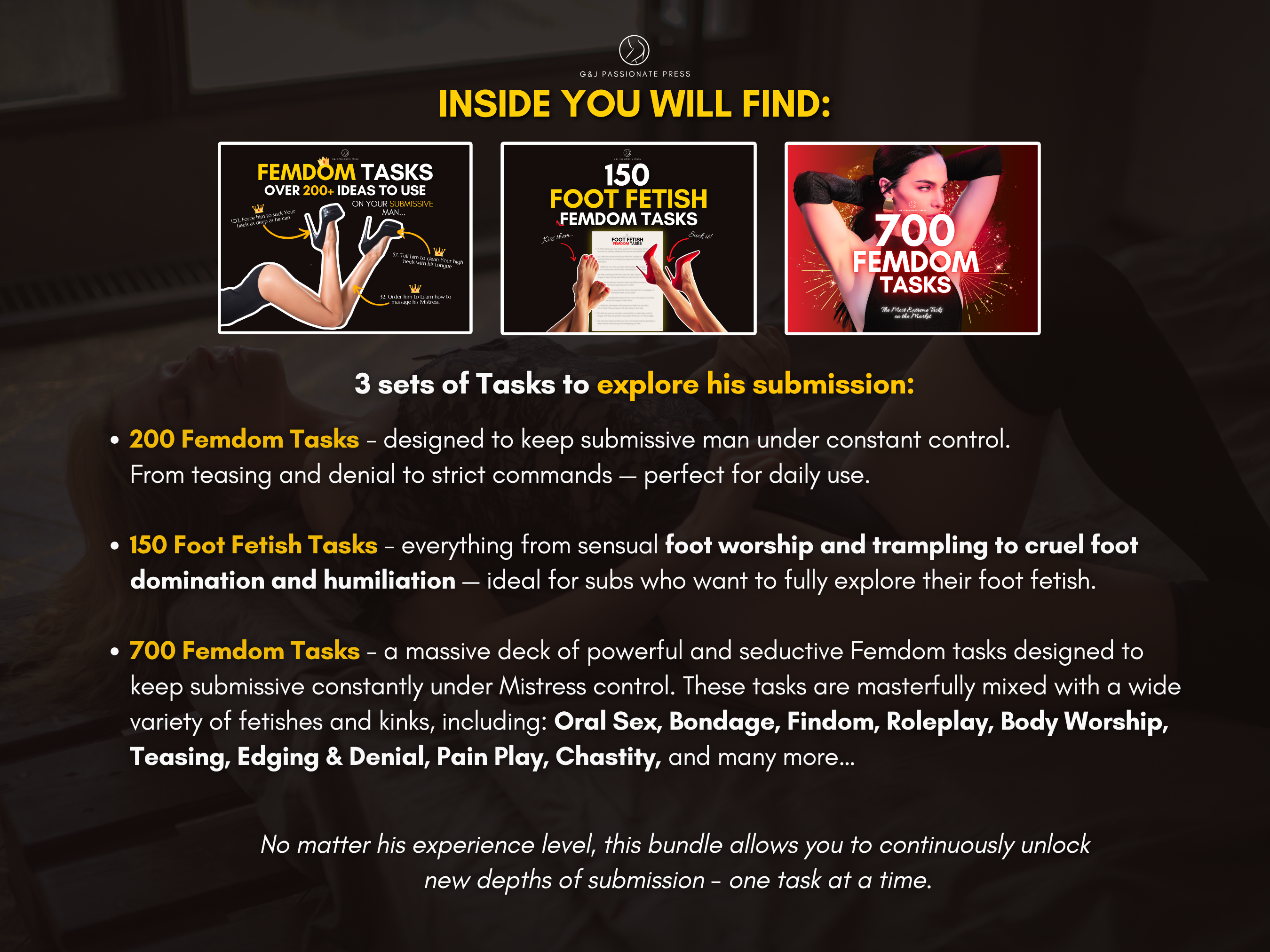 Ultimate Femdom Bundle - 9 Sex Games for Sub Man.