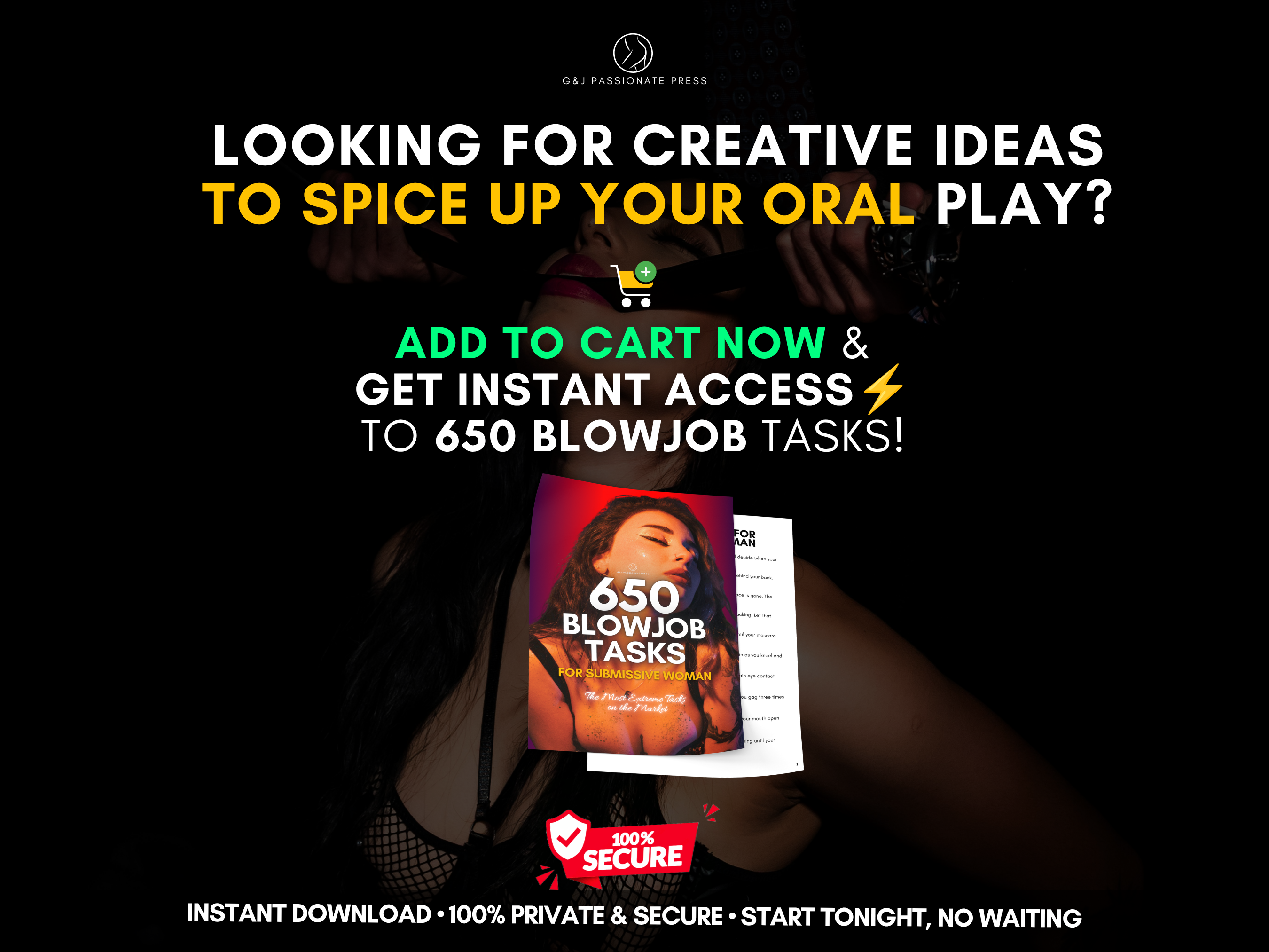 650 Sex Tasks promotional graphic showing instant digital access for couples

