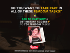 700 Femdom Tasks CTA graphic promoting instant access to a femdom task collection for him