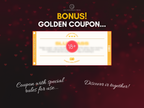Bonus golden coupon graphic with a blurred 18+ coupon preview and romantic heart background for a couples coupon book