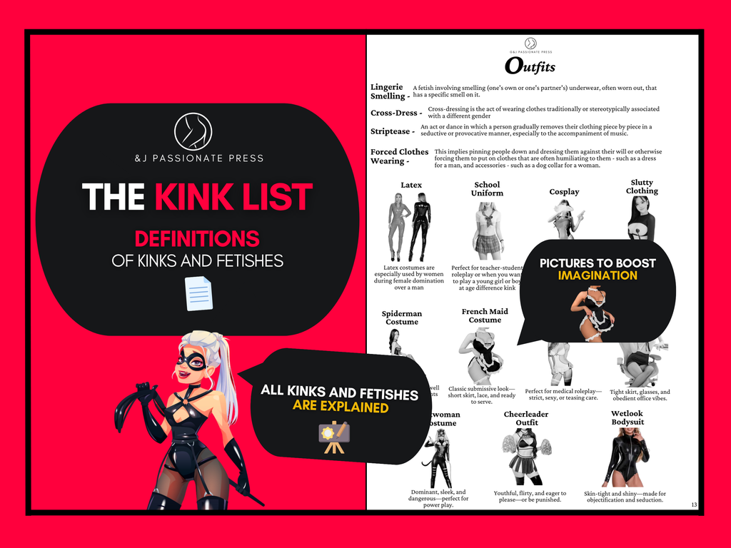 Kink List - Book with 1550 Sex Activities, Kinks & Fetishes.