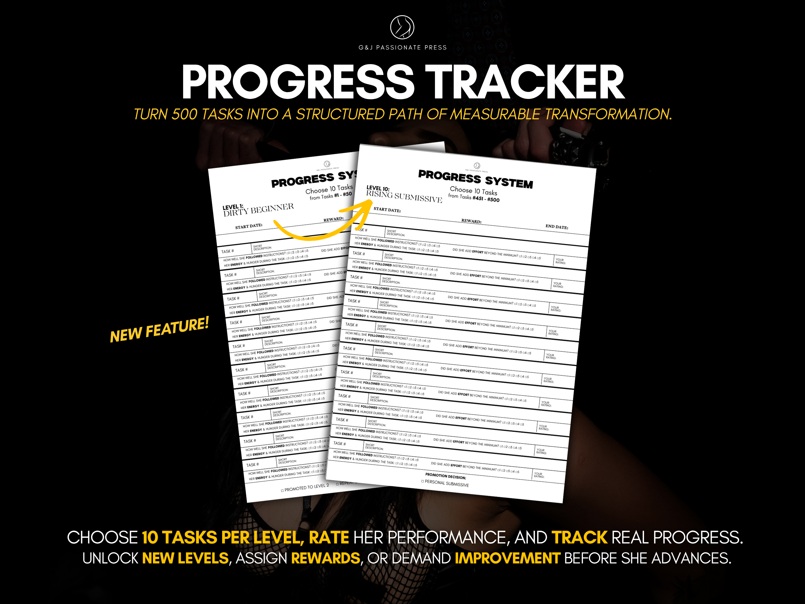 500 BDSM Tasks for Beginners - Book with Sex Challenges.