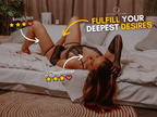 Kink List 4.0 promotional graphic showing an adult woman on a bed with rough sex and deepthroat kink ratings