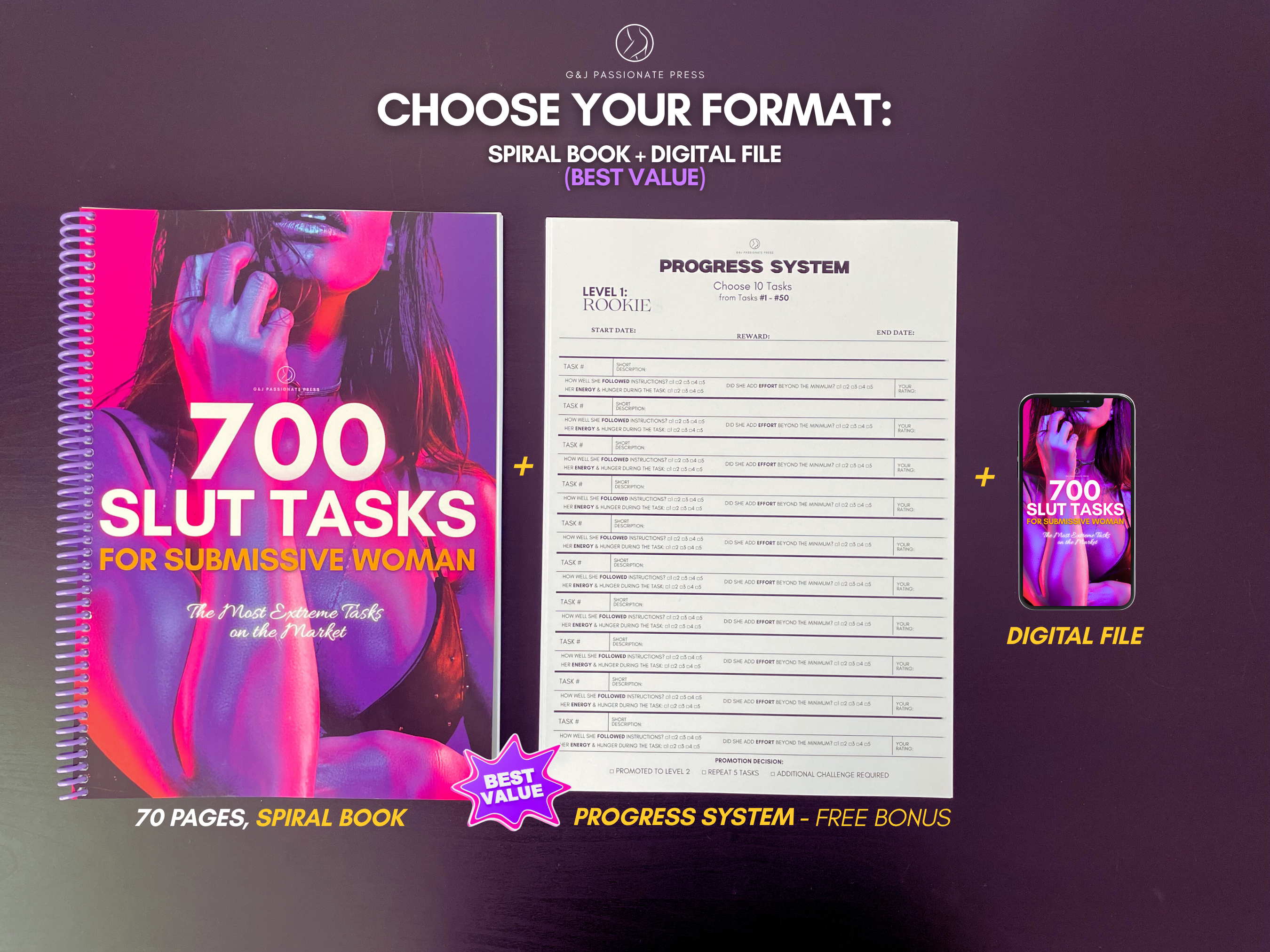 700 Submissive Woman Tasks - Book with Sex Challenges.