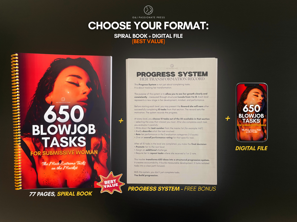 650 Blowjob Tasks - Book with Sex Challenges.