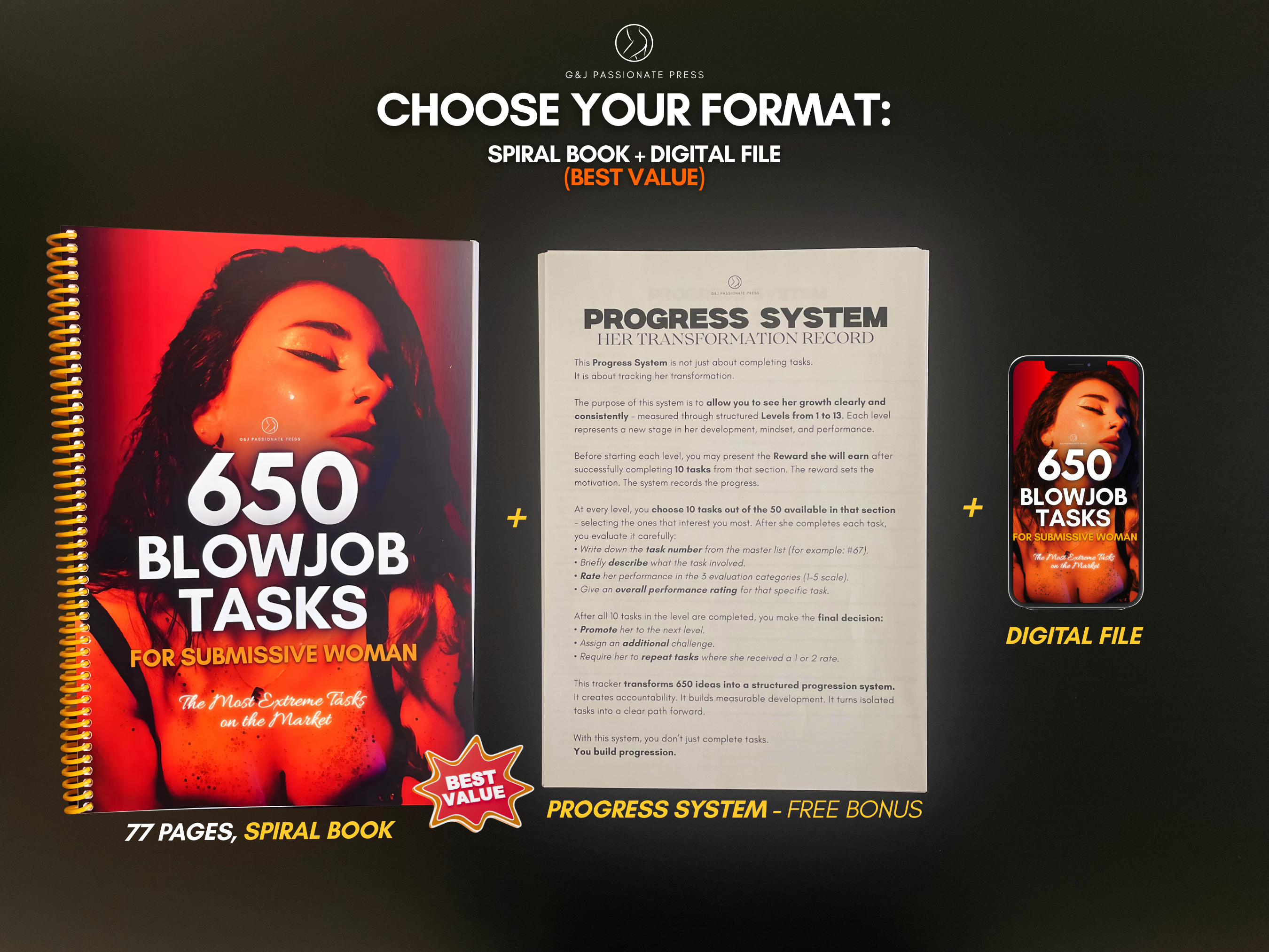 650 Blowjob Tasks - Book with Sex Challenges.
