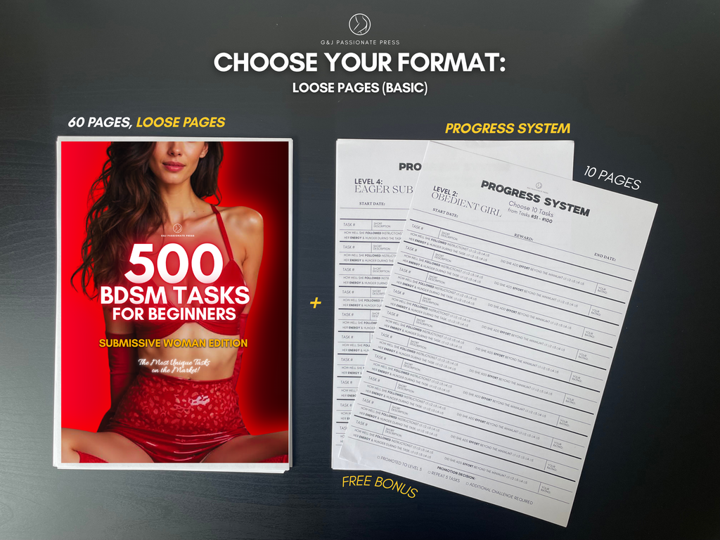 500 BDSM Tasks for Beginners - Book with Sex Challenges.