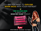 BDSM board game for couples promotional graphic with game board preview