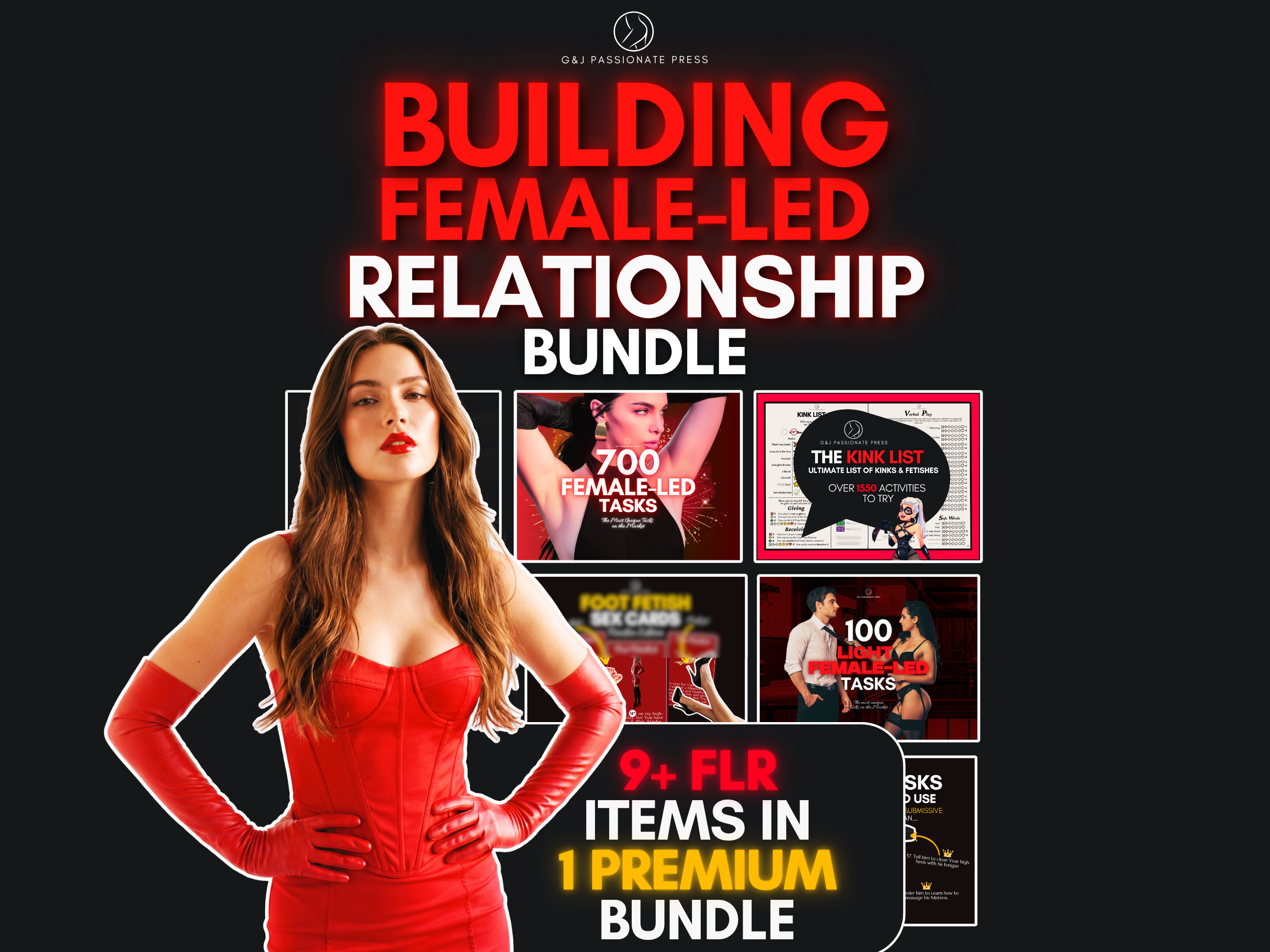 Premium printable female-led relationship activities bundle featuring downloadable guides, card games and couples resources