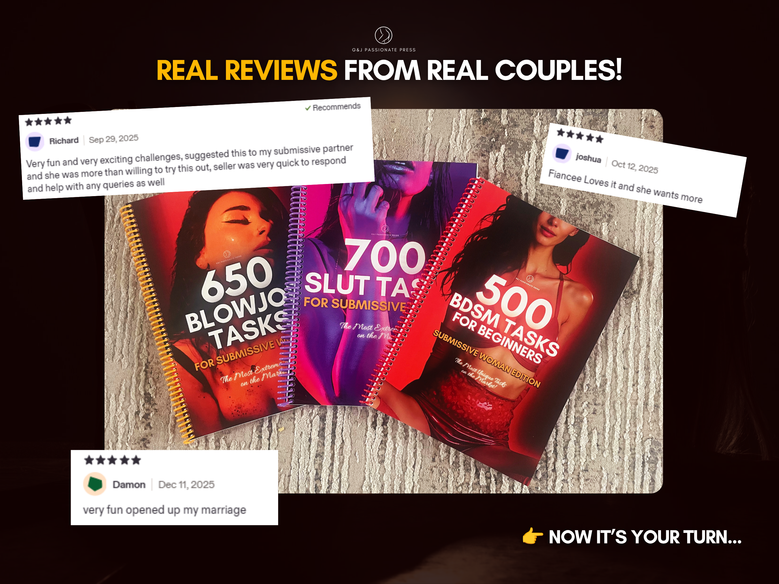 3 in 1 Sex Tasks Books for Couples - Physical Bundle