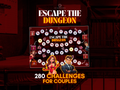 Escape the Dungeon product overview showing the board game and 280 challenges for couples
